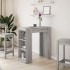 Mesa alta bar con estantes madera gris Sonoma 95x47x103,5