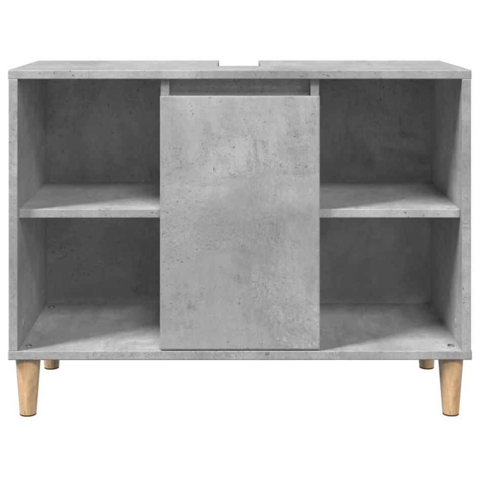 Mueble de baño madera de ingeniería gris hormigón 80x33x60