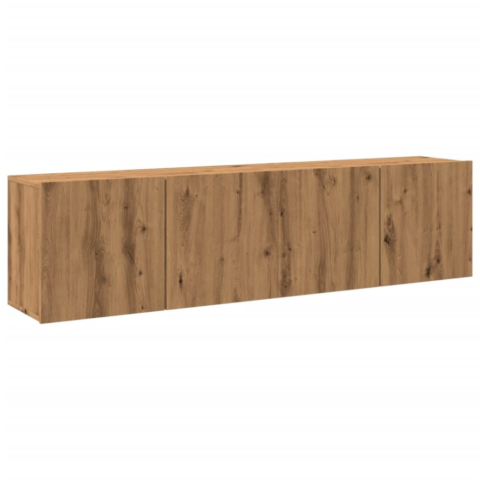 Muebles de TV de pared 2 unidades roble artisian 80x30x41