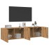 Muebles de TV de pared 2 unidades roble artisian 80x30x41