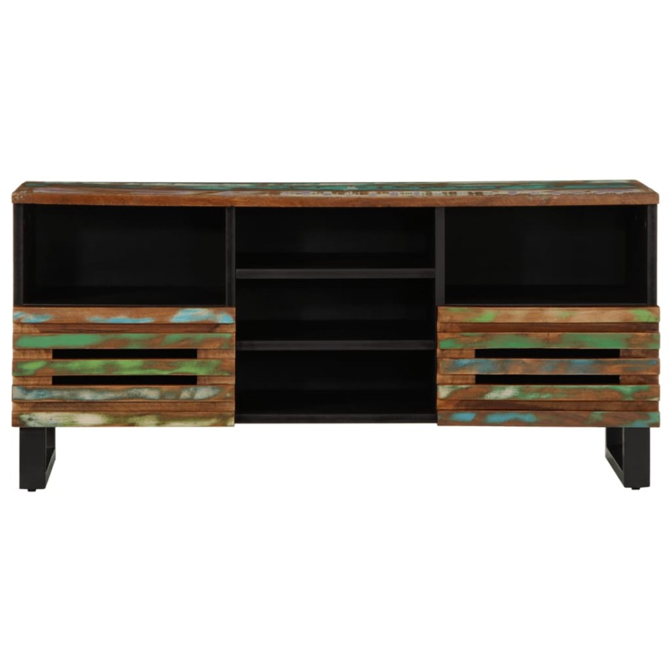 Mueble de TV madera maciza de acacia 100x34x46