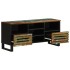 Mueble de TV madera maciza de acacia 100x34x46