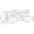 Mueble de TV madera maciza de acacia 100x34x46