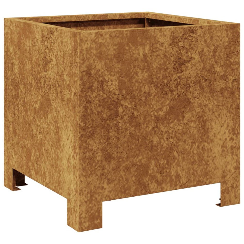 Jardineras 2 unidades acero oxidado 30x30x30