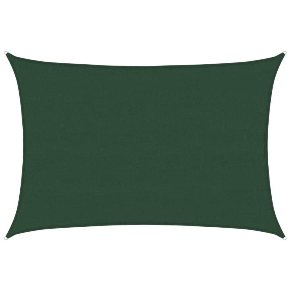 Toldo de vela HDPE verde oscuro 160 g/m² 5x6