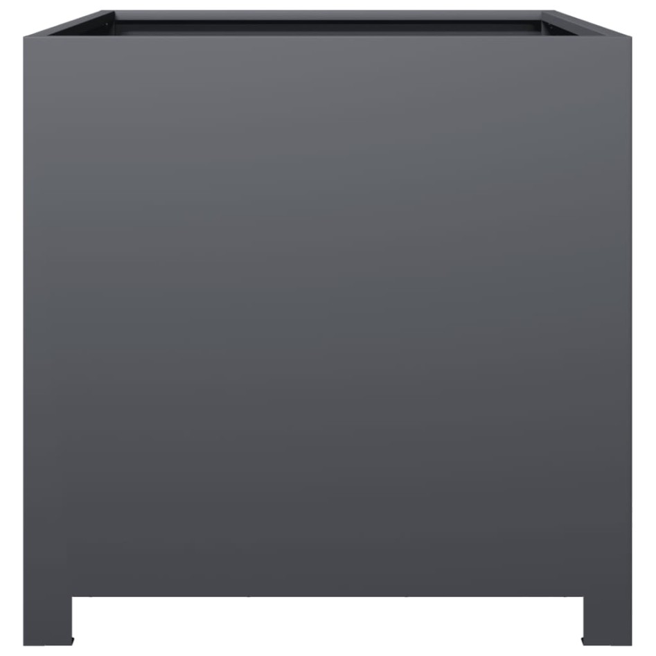 Jardinera de acero gris antracita 50x50x50