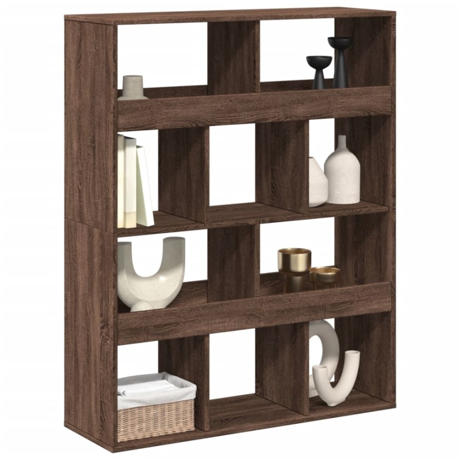 Separador de ambientes madera marrón roble 100x33x125,5