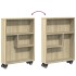 Carrito de almacenaje estrecho madera roble Sonoma 48x13x68