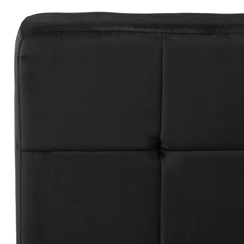 Silla de relajación de terciopelo negro 65x79x87
