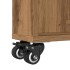 Carrito de almacenaje estrecho madera roble artisian
