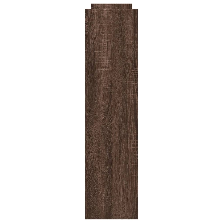 Carro de almacenaje estrecho 4 niveles madera marrón