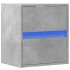 Mueble de TV de pared con luces LED gris hormigón 41x31x45