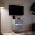 Mueble de TV de pared con luces LED gris hormigón 41x31x45