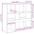 Separador de ambientes madera ingeniería blanco 100x33x94,5