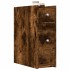 Armario de baño estrecho con ruedas madera roble