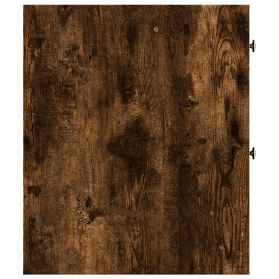 Armario de baño estrecho con ruedas madera roble