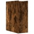 Armario de baño estrecho con ruedas madera roble