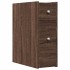 Armario de baño estrecho con ruedas madera marrón