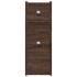 Armario de baño estrecho con ruedas madera marrón