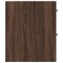 Armario de baño estrecho con ruedas madera marrón