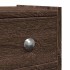 Armario de baño estrecho con ruedas madera marrón