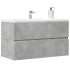 Armario pared baño madera ingeniería gris hormigón