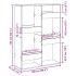 Separador de ambientes madera roble ahumado 100x33x135