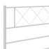 Estructura cama sin colchón con cabecero metal blanco 75x190