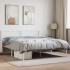 Estructura cama sin colchón con cabecero metal blanco
