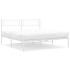 Estructura cama sin colchón con cabecero metal blanco
