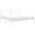 Estructura cama sin colchón con cabecero metal blanco