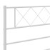 Estructura cama sin colchón con cabecero metal blanco