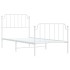 Estructura cama sin colchón con estribo metal blanco 90x200