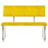 Banco de terciopelo amarillo mostaza 110