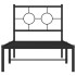 Estructura cama sin colchón con cabecero metal negro 75x190