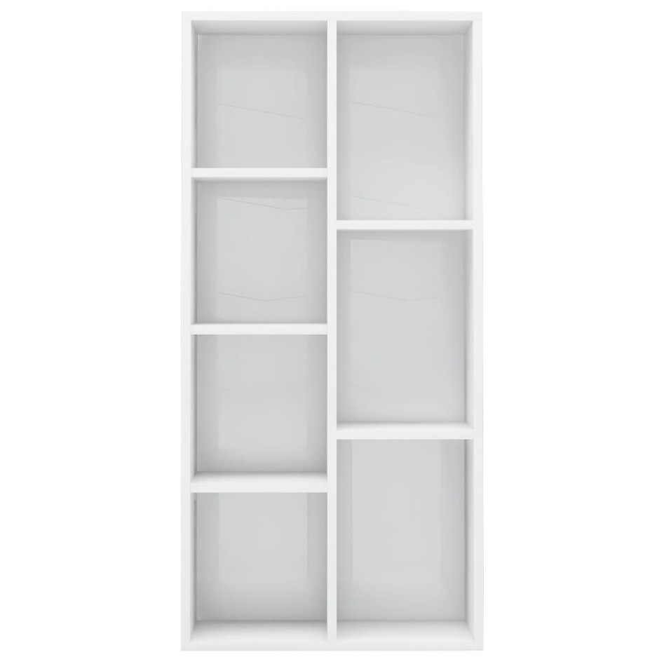 Estantería madera contrachapada blanco brillante 50x25x106