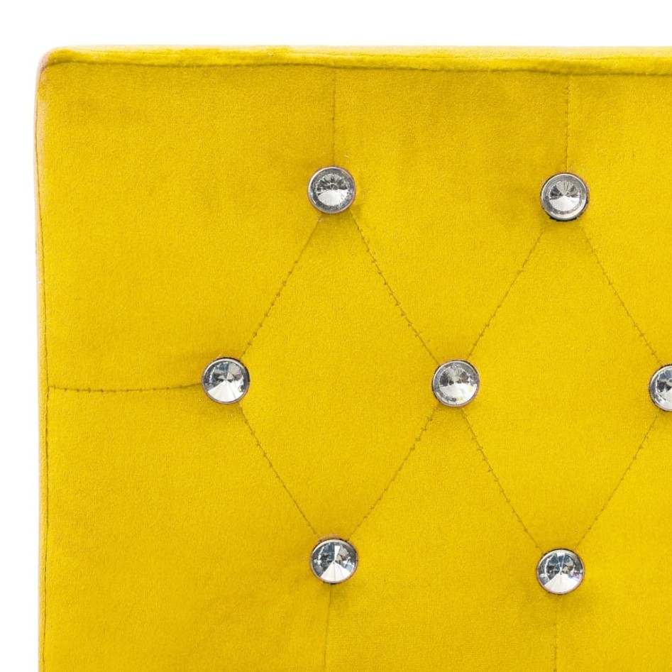 Banco de terciopelo amarillo mostaza 110