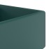 Lavabo lujoso cuadrado rebosadero cerámica verde oscuro