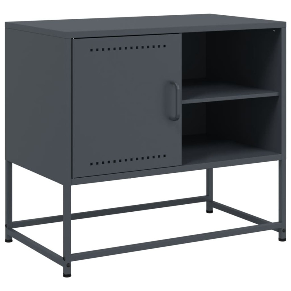 Mueble para TV de acero rosa 100,5x39x60,5