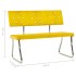 Banco de terciopelo amarillo mostaza 110