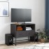Mueble para TV de acero negro 68x39x60,5