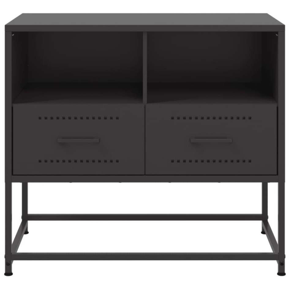 Mueble para TV de acero negro 68x39x60,5