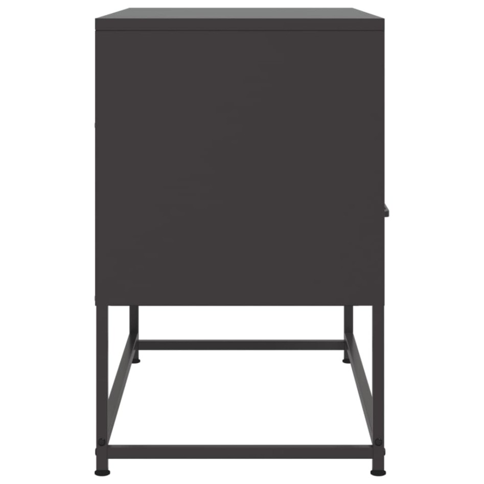 Mueble para TV de acero negro 68x39x60,5