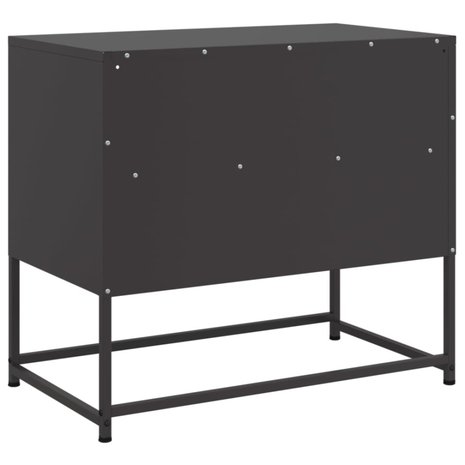 Mueble para TV de acero negro 68x39x60,5