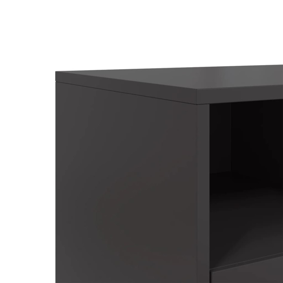 Mueble para TV de acero negro 68x39x60,5