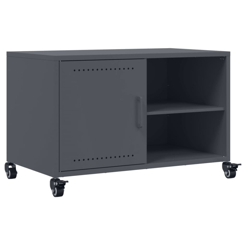 Mueble de TV acero gris antracita 68x39x43,5
