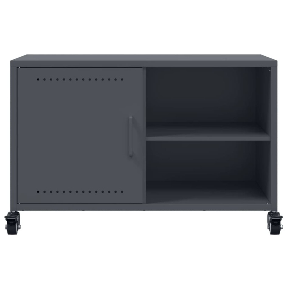 Mueble de TV acero gris antracita 68x39x43,5
