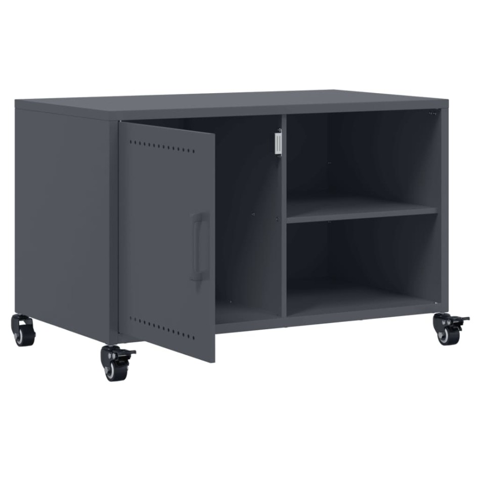 Mueble de TV acero gris antracita 68x39x43,5