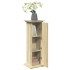 Pedestal expositor con almacenaje roble Sonoma 31x30x90