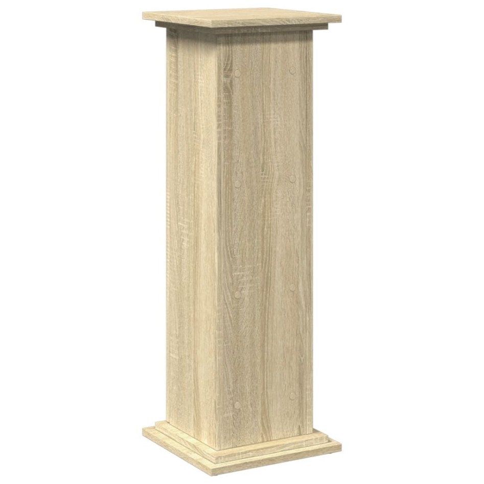 Pedestal expositor con almacenaje roble Sonoma 31x30x90